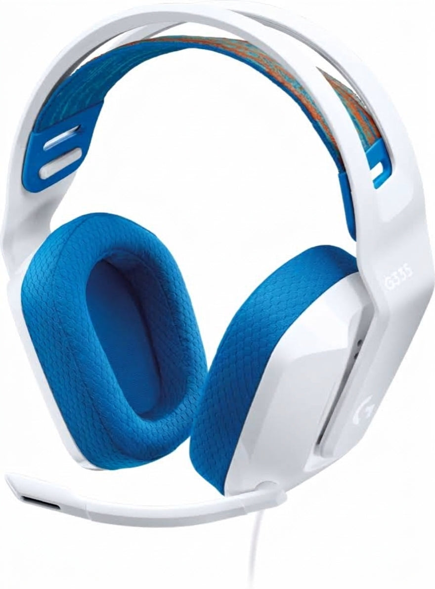 Headset LOGITECH G335, Blanco/Azul