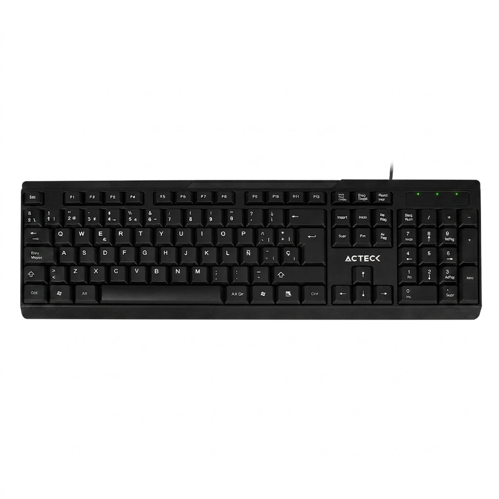 Teclado ACTECK TE-200, Alámbrico, USB, Negro
