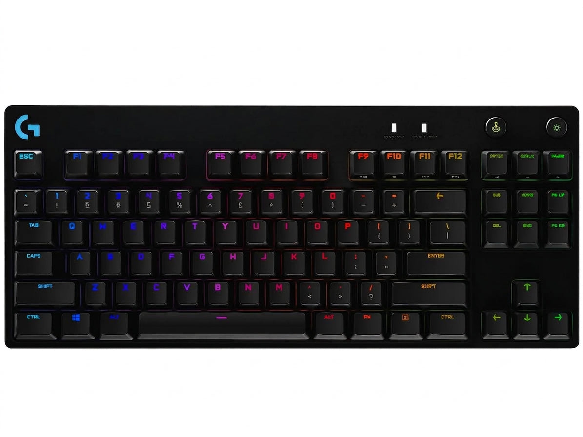 Teclado Gamer LOGITECH PRO Mecánico, USB, Negro/RGB