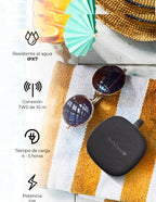 Bocina Portátil TECHZONE HORUS Bluetooth TWS, Negro
