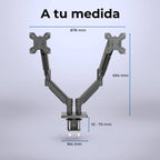 Soporte para Monitor ACTECK ENFORCE MOTION SM727, Negro