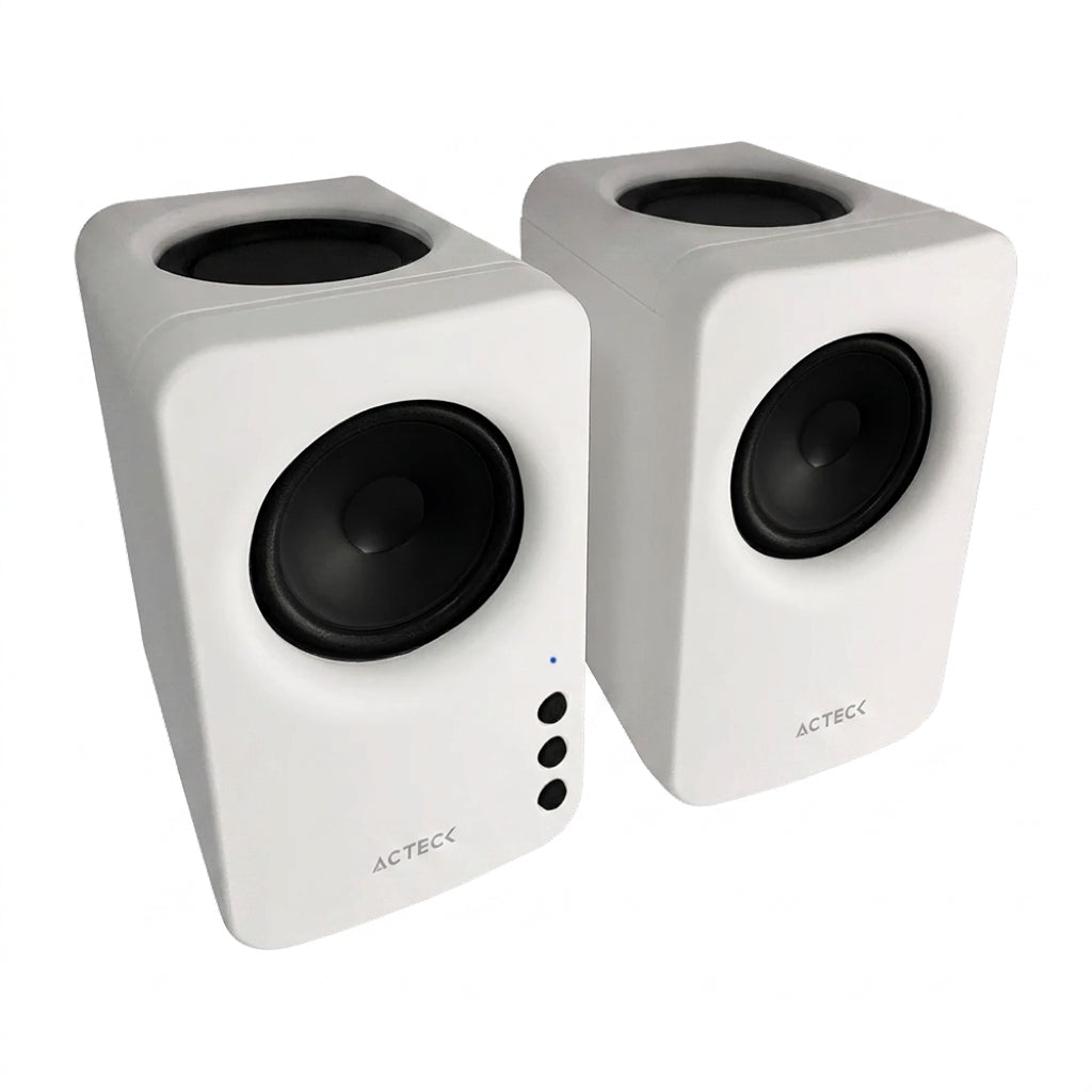 Bocinas ACTECK BS475, Bluetooth/Auxiliar, Blanco