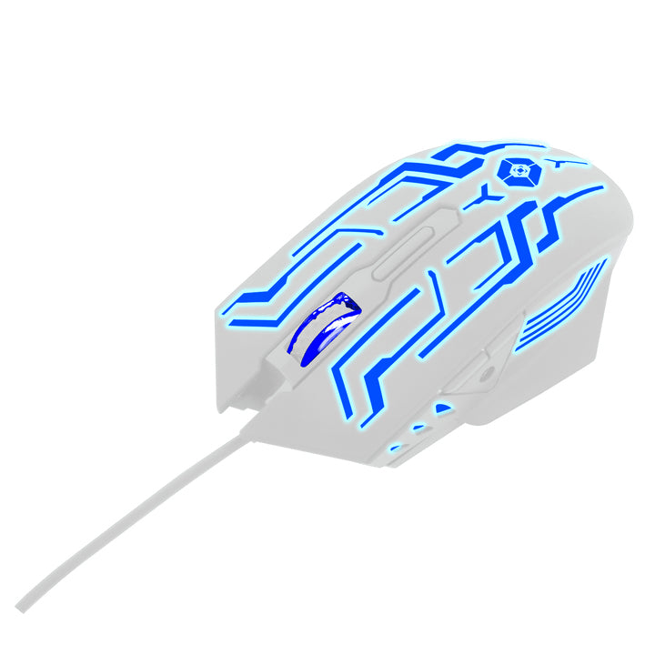 Mouse Gamer VORTRED 6D LEGACY, Blanco