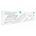 Kit Teclado y Mouse BROBOTIX 406993 Inalámbrico Bluetooth, Blanco