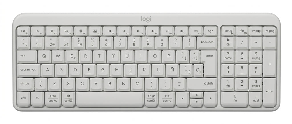 Teclado LOGITECH K250 LED, Blanco
