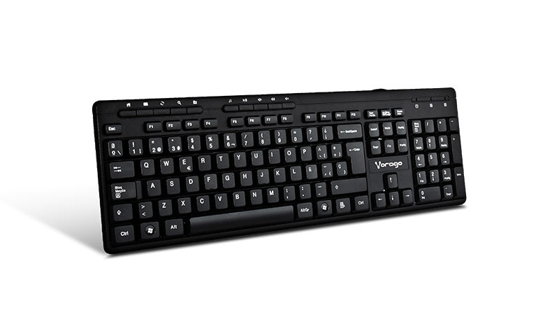 Kit Teclado y Mouse VORAGO Kms-104, 105 teclas, 1000 DPI, Negro