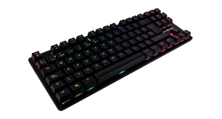 Teclado GAME FACTOR KBG500-BL Mecánico TKL, RGB, USB, Negro