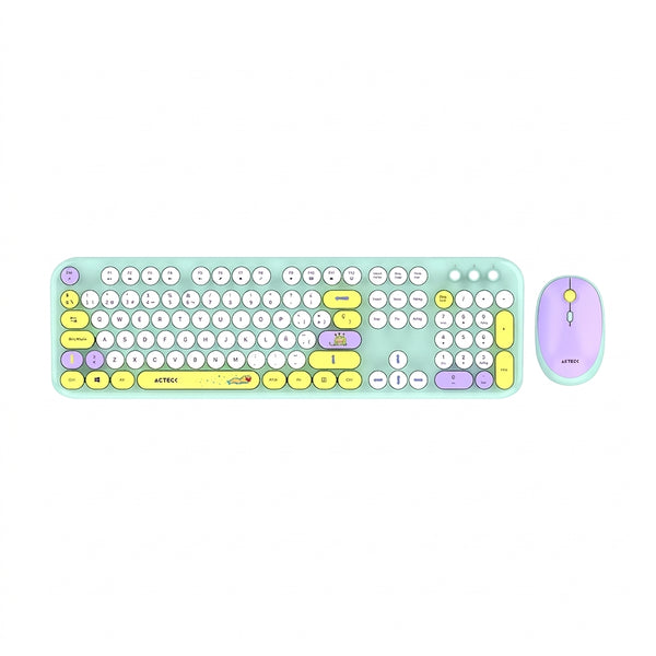 PC Gamer Kit Teclado y Mouse ACTECK MK485, Inalámbrico, 2.4GHz, Azul - México
