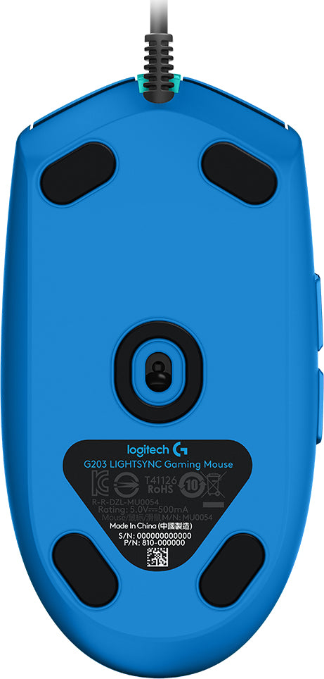 Mouse LOGITECH 910-005795, USB, Azul