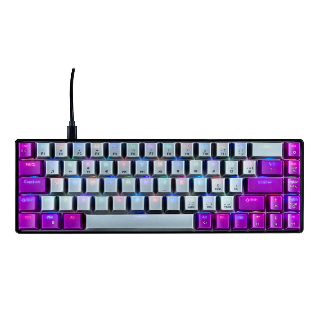 Teclado Mecánico Naceb Technology NA-0963G 60%, Púrpura