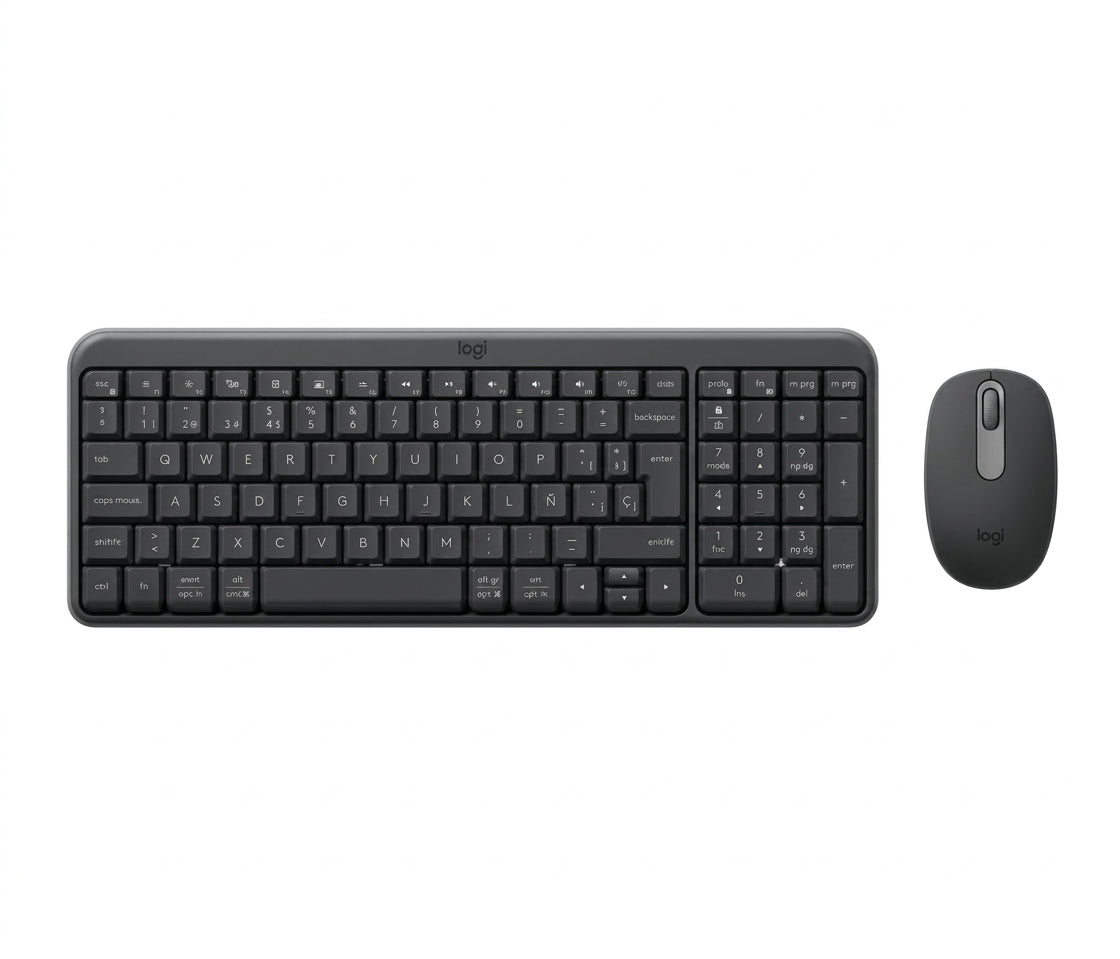Kit Teclado y Mouse LOGITECH MK250 920-013513 LED, Negro