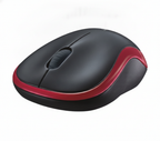 Mouse LOGITECH M185 Óptico, 1000 DPI, Rojo