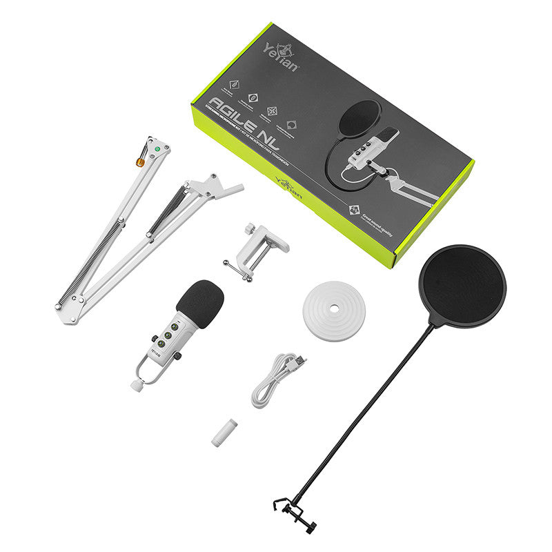 Micrófono Condensador Yeyian YSA-UCHQ-02, USB, Blanco