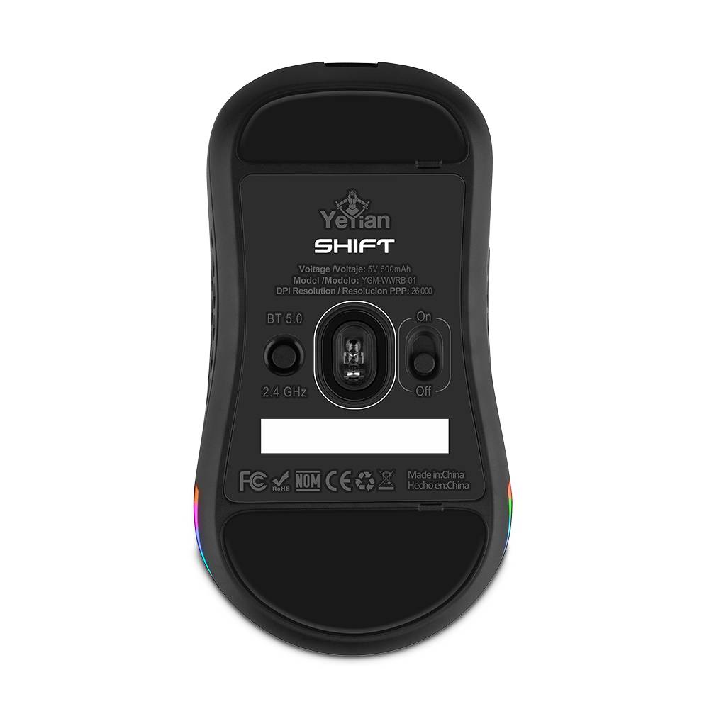 Mouse Gamer Yeyian YGM-WWRB-01, 26000 DPI, 2.4 GHz