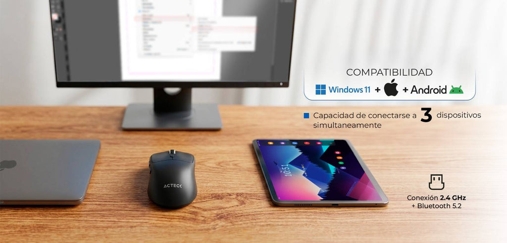 Mouse ACTECK Instinct Click MI484, Negro