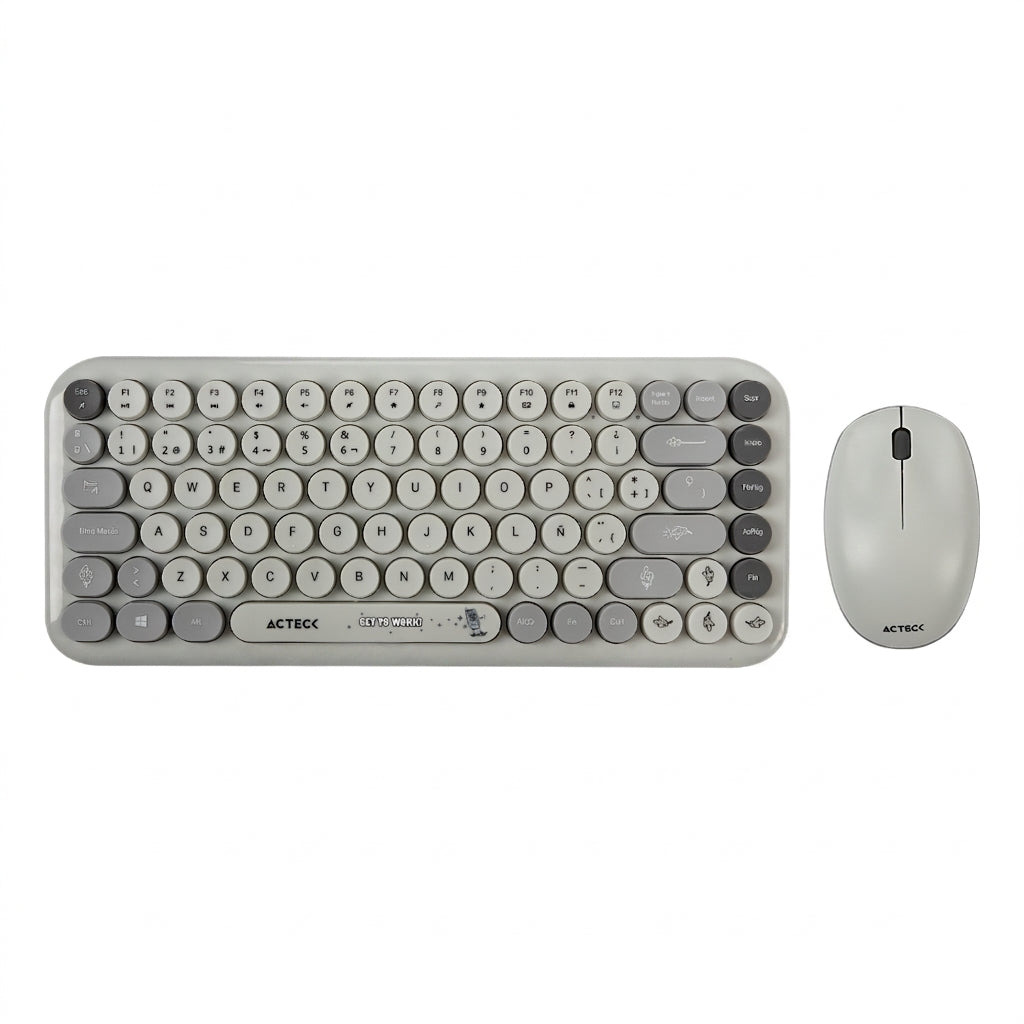 Kit Teclado y Mouse ACTECK MK480 Inalámbrico 2.4GHz, Gris