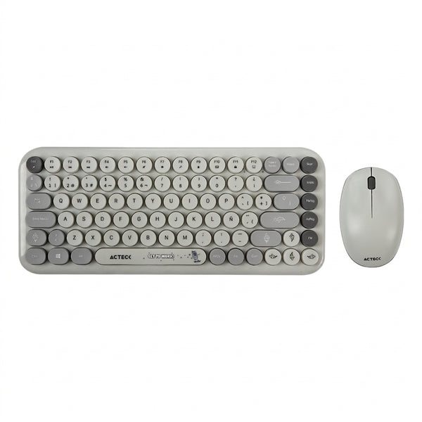 PC Gamer Kit Teclado y Mouse ACTECK MK480 Inalámbrico 2.4GHz, Gris - México