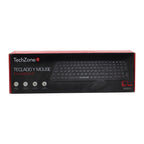 Kit Teclado y Mouse TECHZONE TZCOMBINA05 Inalámbrico, USB, Negro