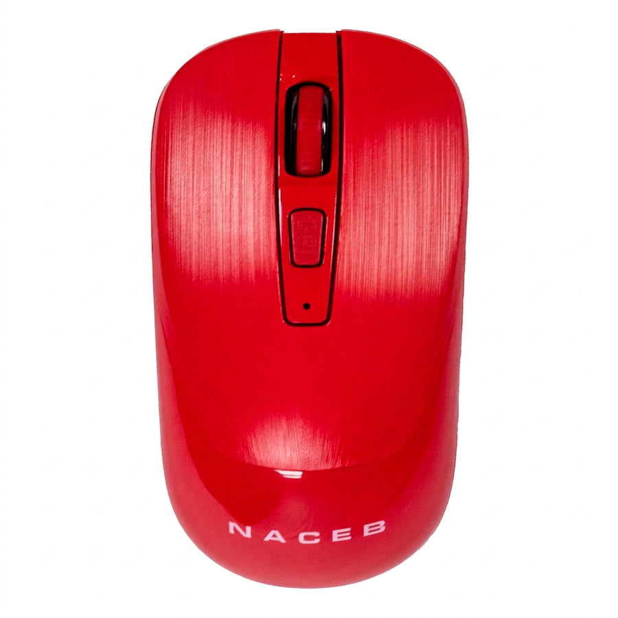 Mouse Naceb Technology NA-0137R Curvo, Rojo