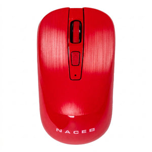 Mouse Naceb Technology NA-0137R Curvo, Rojo