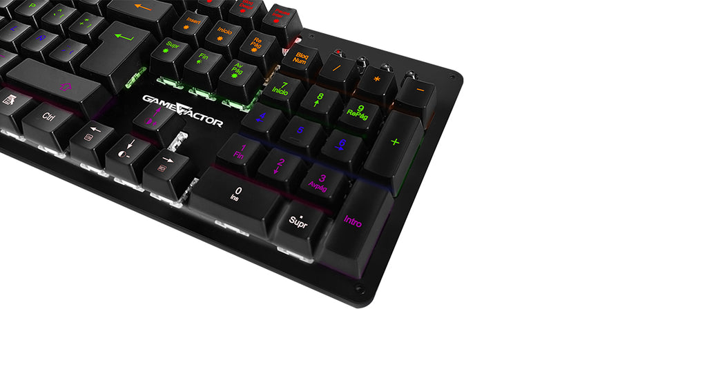 Teclado GAME FACTOR KBG400-PK-BL, USB, Rosa