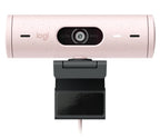 Webcam LOGITECH BRIO 500 LED, Full HD (1920 x 1080), USB-C, Rosa