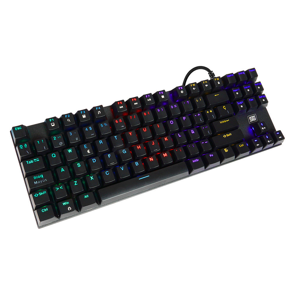 Teclado Gamer VORAGO KB-600 Mecanico TKL RGB Rainbow, Negro