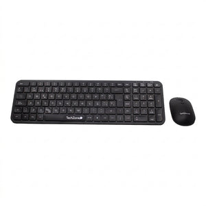 Kit Teclado y Mouse TECHZONE TZCOMBINA05 Inalámbrico, USB, Negro
