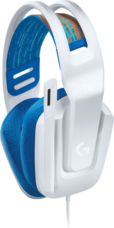 Headset LOGITECH G335, Blanco/Azul