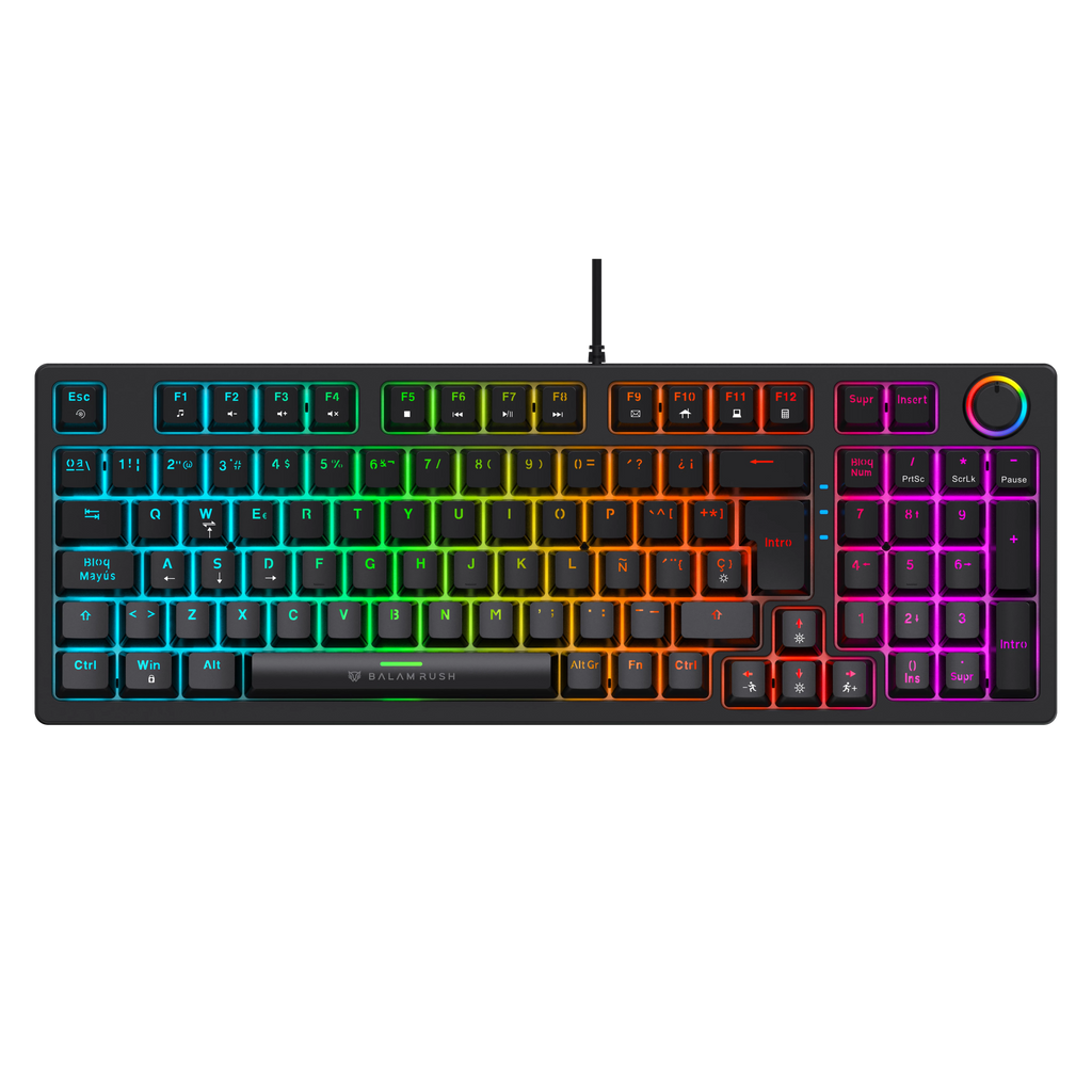 Kit Teclado y Mouse Balam Rush MK455, Blanco