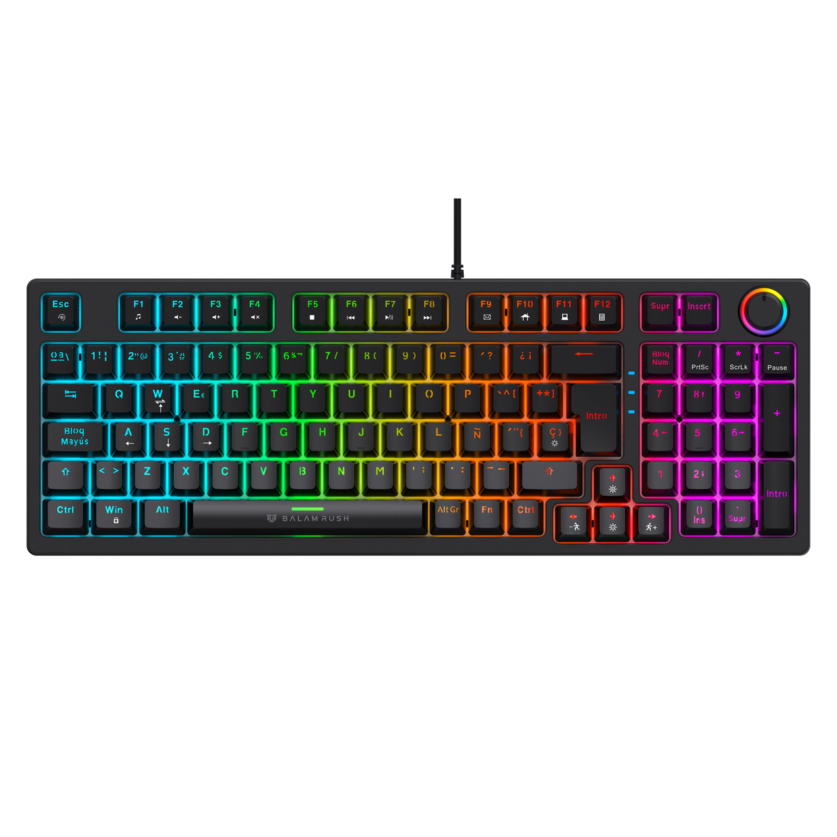 Kit Teclado y Mouse Balam Rush MK455, Blanco
