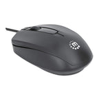 Mouse MANHATTAN 190190, USB-C, Negro