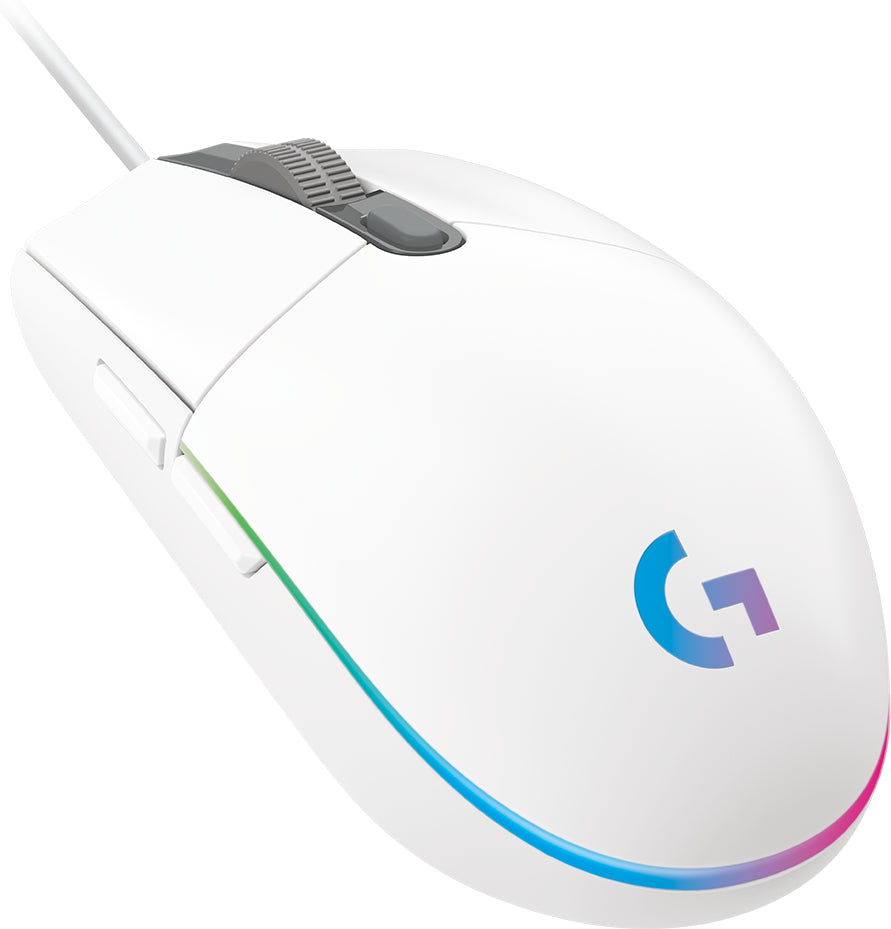 Mouse Gamer LOGITECH G203, 200-8.000 dpi, USB, Color blanco