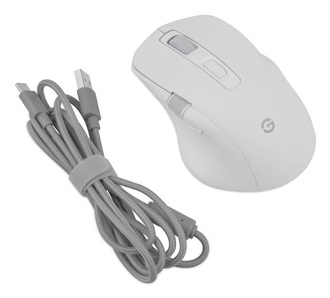 Mouse Inalámbrico GETTTECH GGM-RGBTR-01-WH, Blanco