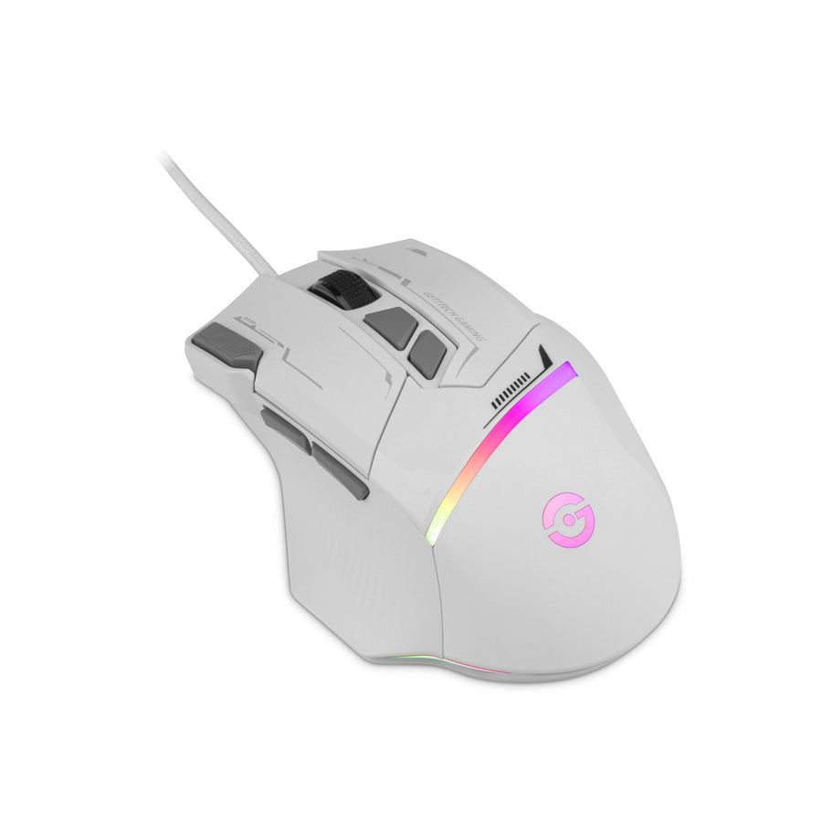 Mouse Gamer GETTTECH GPM-RGBWR-G1-WH, Blanco