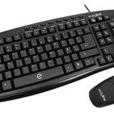 Kit Teclado y Mouse Easy Line Balance, 102 teclas, 1000 DPI, Negro