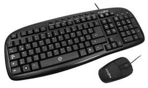 Kit Teclado y Mouse Easy Line Balance, 102 teclas, 1000 DPI, Negro