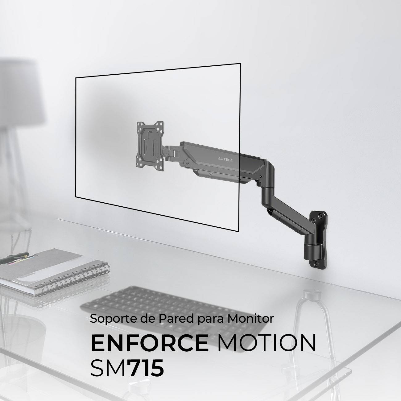 Soporte para Monitor ACTECK ENFORCE MOTION SM715 32", Negro