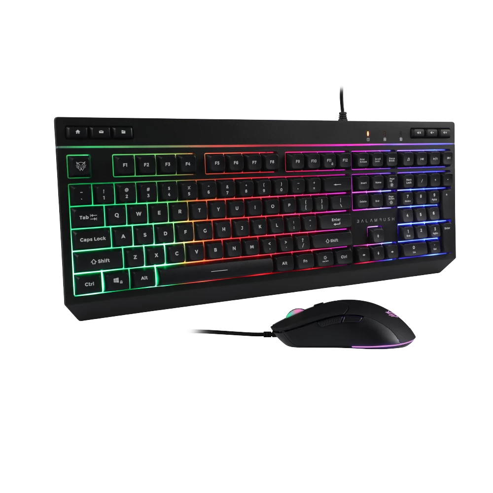 Kit Teclado y Mouse BALAM RUSH BR-936286 Alámbrico USB RGB 3600 DPI