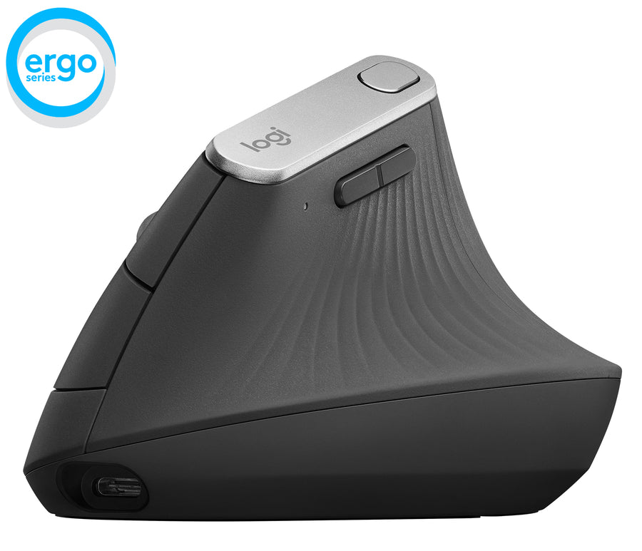 Mouse LOGITECH MX VERTICAL, USB-C, Negro