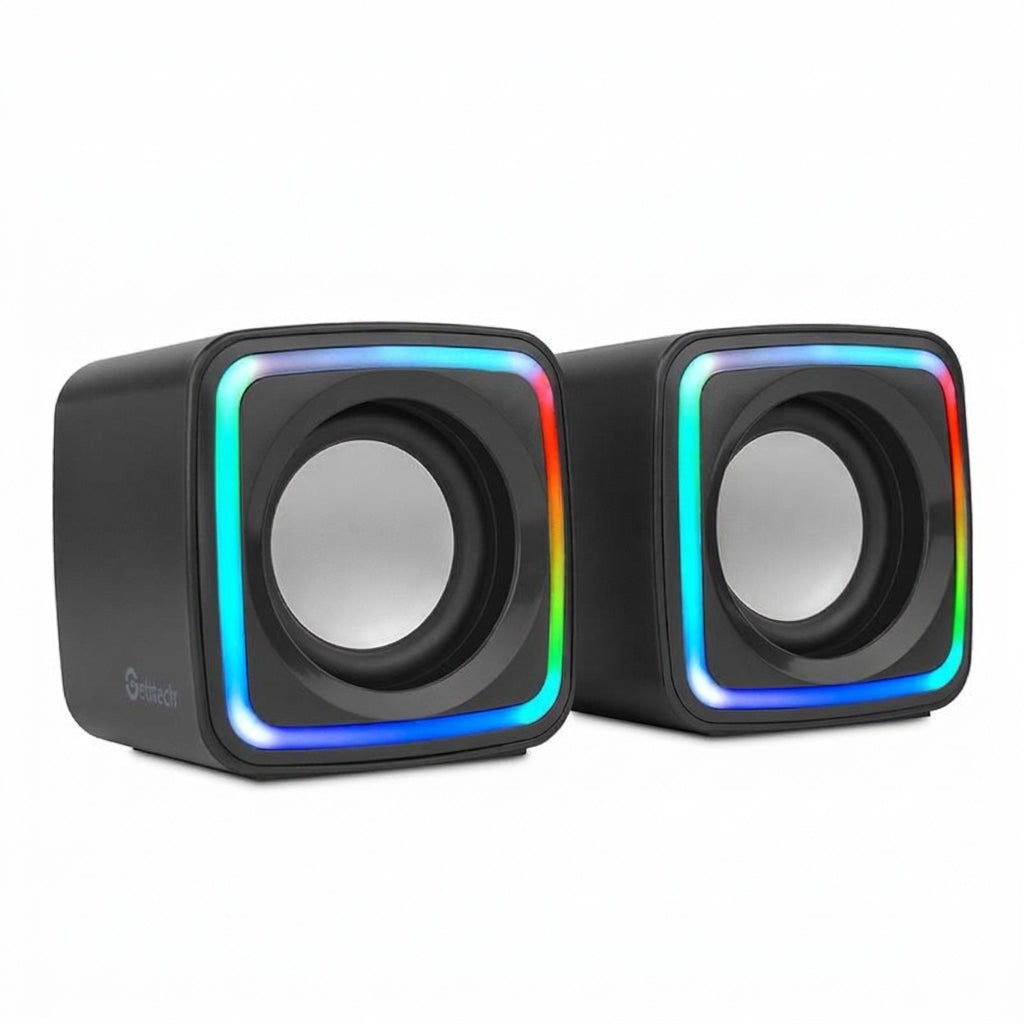 Bocinas GETTTECH GUS-ESRWR-01 LED, Negro