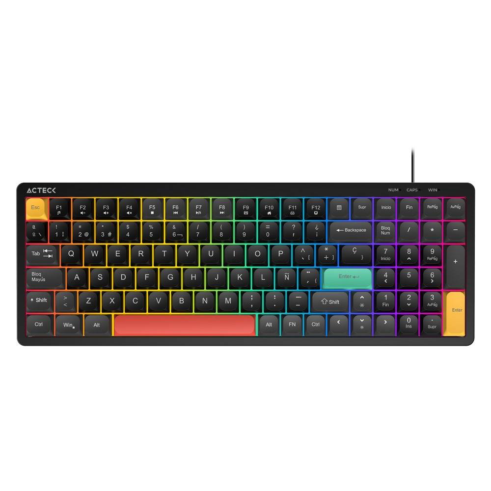 Teclado Gamer ACTECK TA780, USB-C, RGB