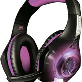 Headset Gamer NECNON NBHG-VIPER LED, 3.5mm/USB, Rosa