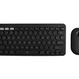 Kit Teclado y Mouse PERFECT CHOICE PC-201397, Inalámbrico Bluetooth Dual 2.4GHz, Negro