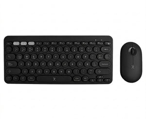 Kit Teclado y Mouse PERFECT CHOICE PC-201397, Inalámbrico Bluetooth Dual 2.4GHz, Negro