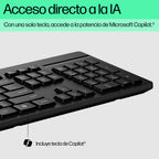 Teclado HP AY2Y7AA#ABM 83.1", 436 x 138, Negro