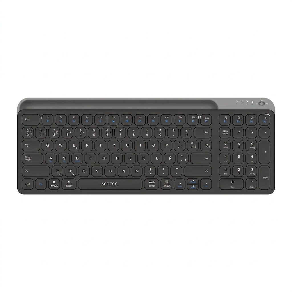 Teclado ACTECK TI747 Inalámbrico, Bluetooth 5.1/2.4 MHz, Negro