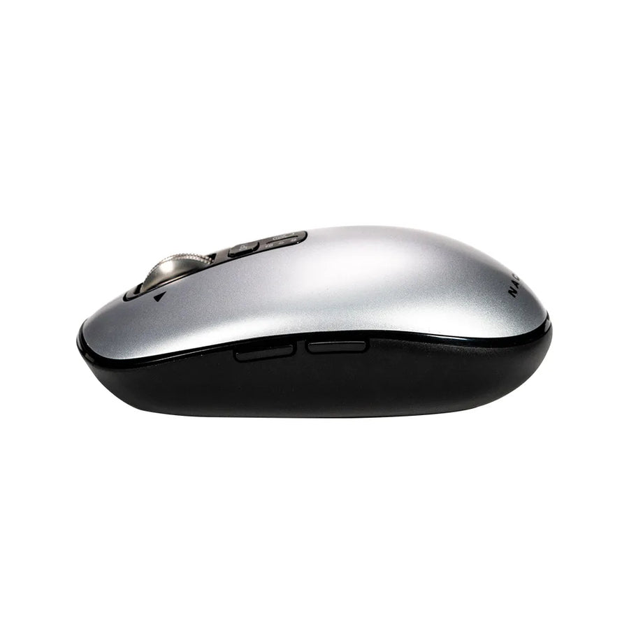 Mouse Naceb Technology NA-0131G, Inalambrico, Plata