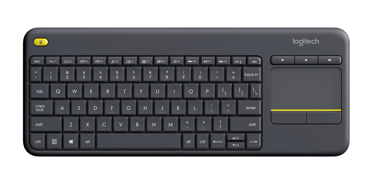 Teclado LOGITECH K400 PLUS, 187 x 144, Negro