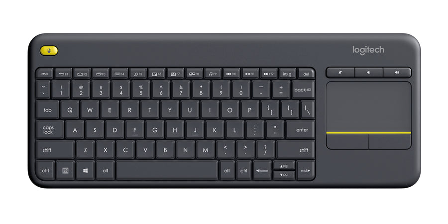 Teclado LOGITECH K400 PLUS, 187 x 144, Negro
